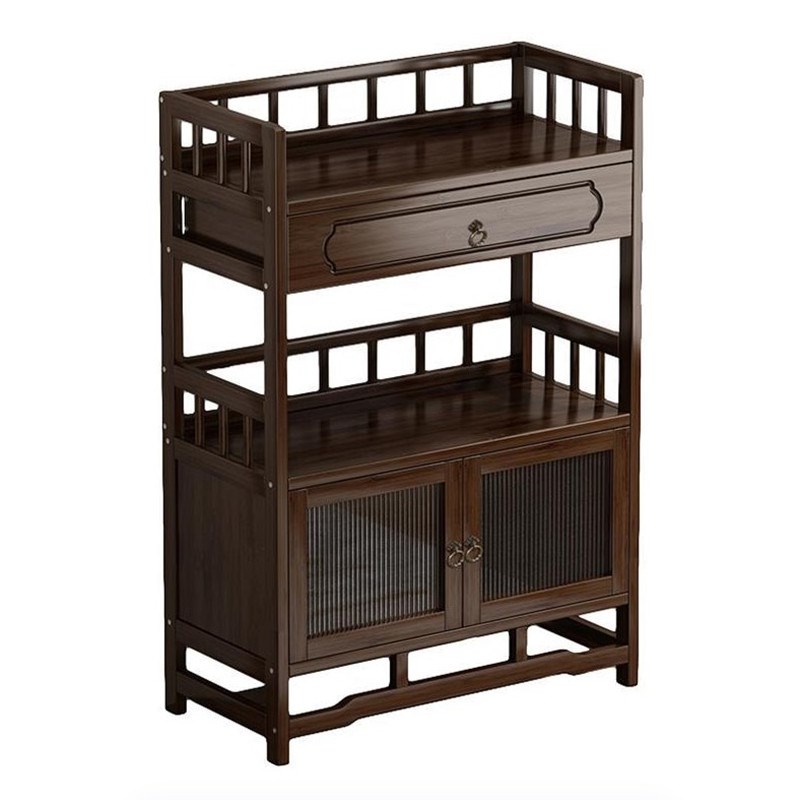 茶水柜实木新中式茶叶架置物架茶柜茶室摆件展示柜茶具茶杯博古架
