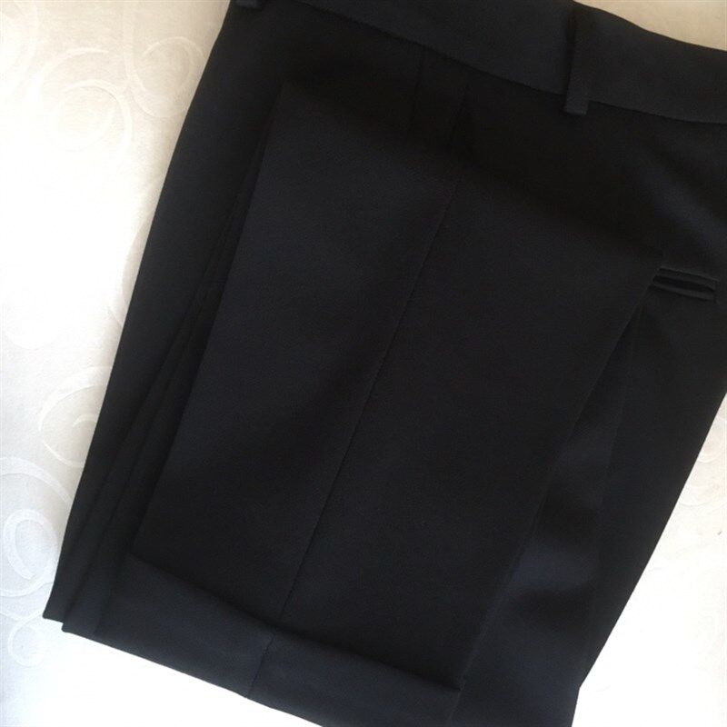 冬款毛呢厚款九分西裤男街拍男士休闲卷边烟管裤大小码定制