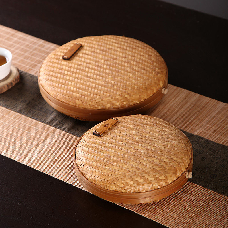 纯手工竹编普洱茶盒竹编茶饼盒收纳盒茶叶包装袋礼品盒醒茶分茶盘,特色手工艺,竹编/竹雕,淘宝优惠券,粉丝福利购,淘宝优惠卷
