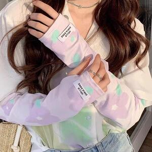 冰袖防晒袖套抗UV2026新款冰丝套袖女款护手袖户外骑行夏宽松