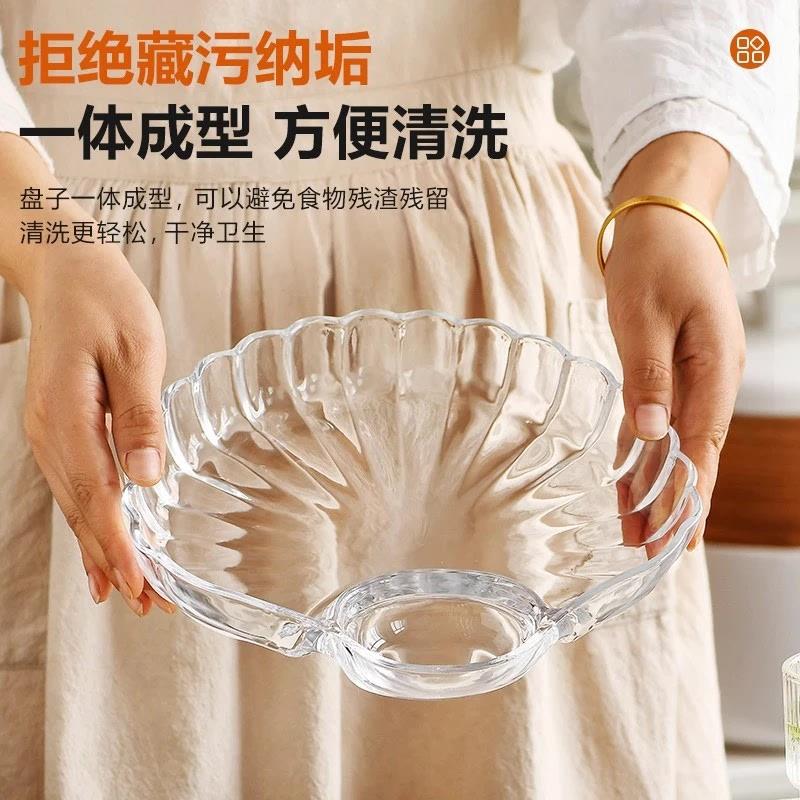 升级加厚玻璃碗翊川甄选洛诺兔轻奢家用可微波炉加热饺子盘醋碟