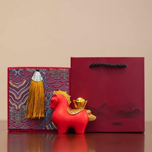 马年春节伴手礼创意礼盒马年挂件立体小马文创纪念品公司年会礼品