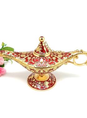 时尚现代家居摆件21cm阿拉丁神灯彩锡金属工艺品摆件招财摆件包邮