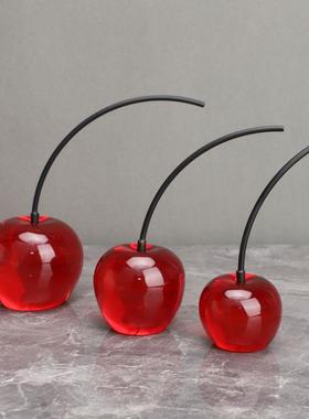 欧式简约轻奢小樱桃样板间家居客厅茶几民宿桌面家居软装饰品摆件