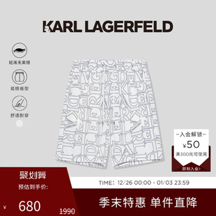 男装 KARL 潮流印花清新短裤 新款 老佛爷 LAGERFELD卡尔拉格斐夏季