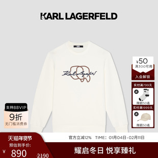 KARL LAGERFELD【商场同款】棉质套头无帽卫衣25秋冬新品老佛爷男