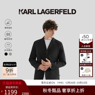外套男便服单西老佛爷 三粒扣商务休闲西装 KARL LAGERFELD卡尔新款