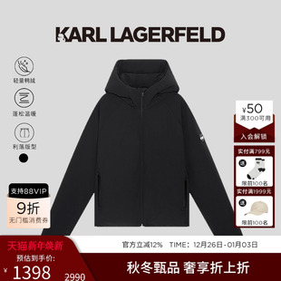 连帽短羽绒服男士 KARL 冬季 90%鸭绒 外套卡尔拉格斐 LAGERFELD