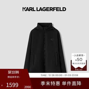 拉链棉服男士 KARL 短款 新品 外套 LAGERFELD卡尔拉格斐2025秋季