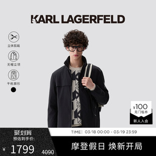 老佛爷男装 新品 潮牌 LAGERFELD棉质行政休闲棉衣外套2025秋季 KARL