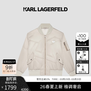 老佛爷潮牌男装 棉服商场同款 LAGERFELD卡尔拉格斐棒球领短款 KARL
