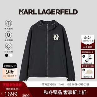 老佛爷卡尔男装 新款 LAGERFELD轻户外出行连帽棉衣夹克25秋季 KARL
