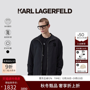 卡尔拉格斐男装 新款 LAGERFELD商务休闲拉链行政棉服25秋季 KARL
