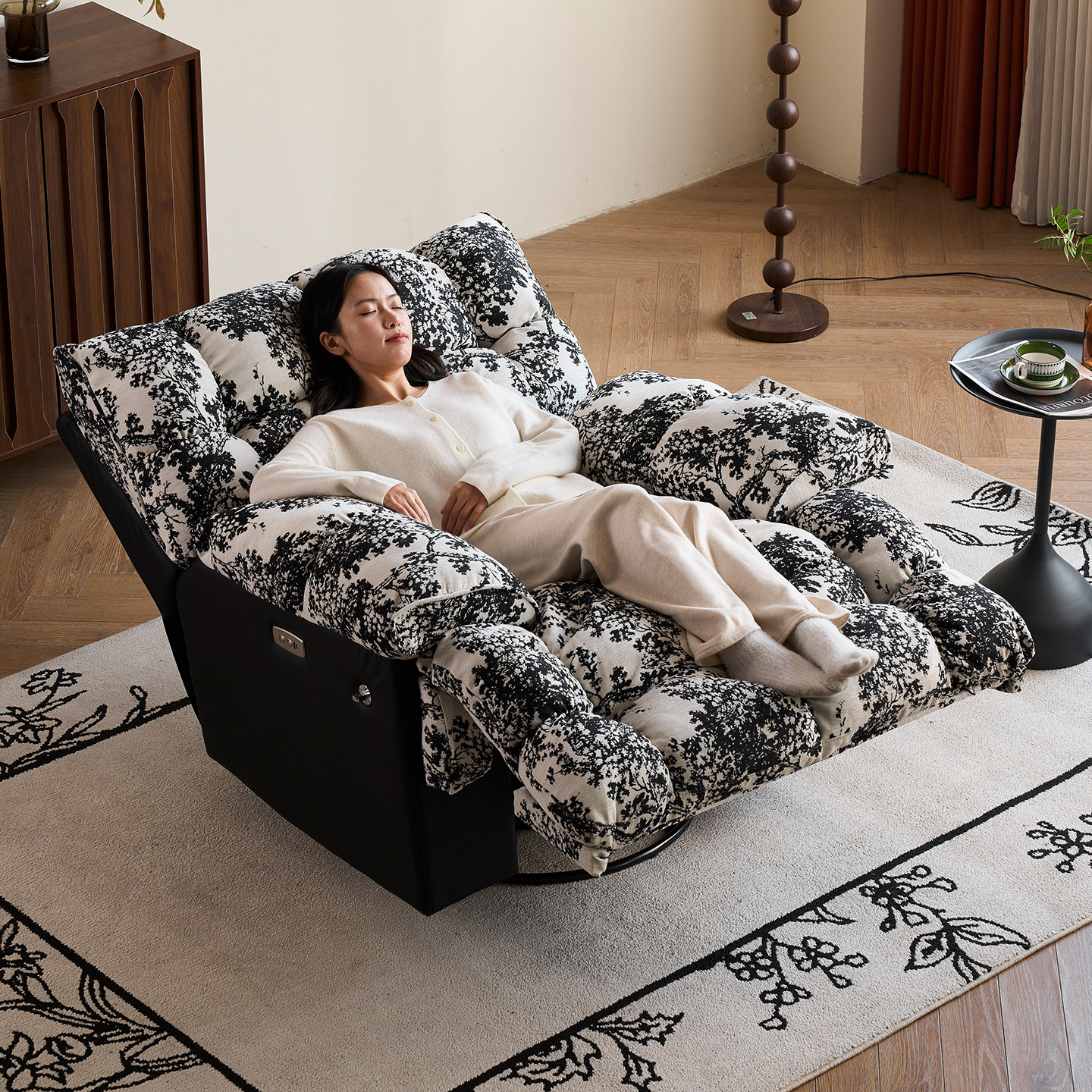 电动单人沙发客厅家用摇摇椅布艺头等太空按摩椅云朵懒人沙发躺椅