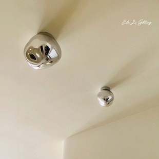 太空球简约中古包豪斯水滴珠壁灯客厅卧室背景T墙过道玄关吸顶灯