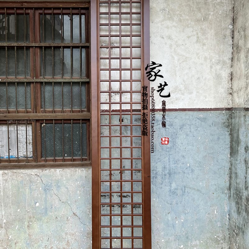 实木花格镂空新中式仿古门窗屏风隔断吊顶背景墙现代木格栅栏木雕