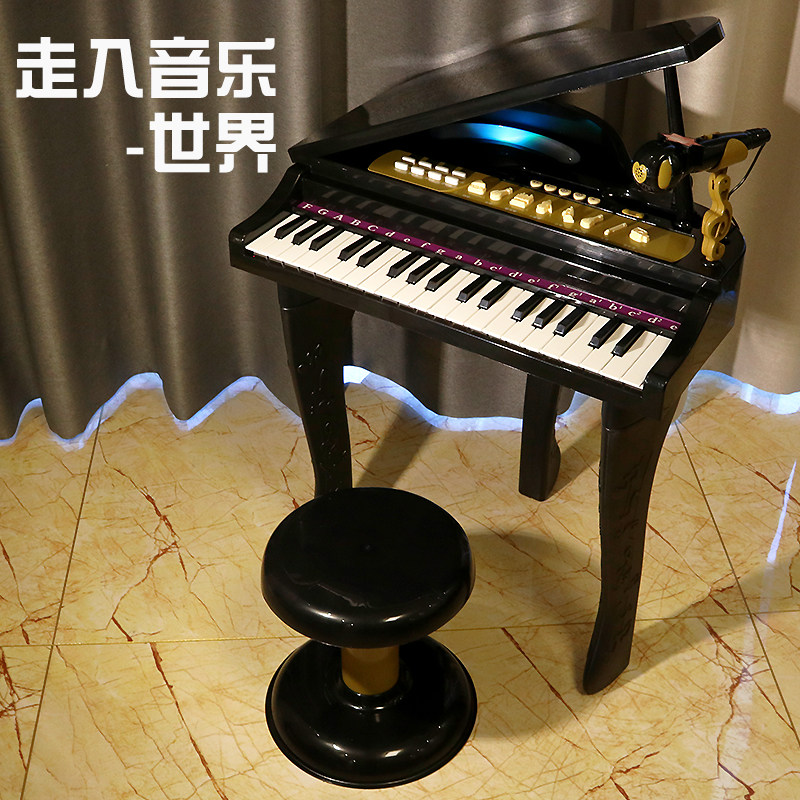 儿童钢琴玩具女孩电l子琴初学带话筒可弹奏3-9岁公主4宝宝音乐礼