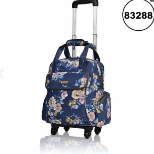 14寸万向轮拉杆包迷你背包可折叠行李箱轻防水布牛津布短途旅行箱