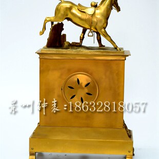 全铜座钟 马上走点 金色机械台钟 古典钟表 欧式上弦钟 报时软装