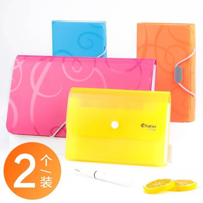 2个小号风琴包多层文件夹迷你单据账单收纳册收据票据袋小学生用