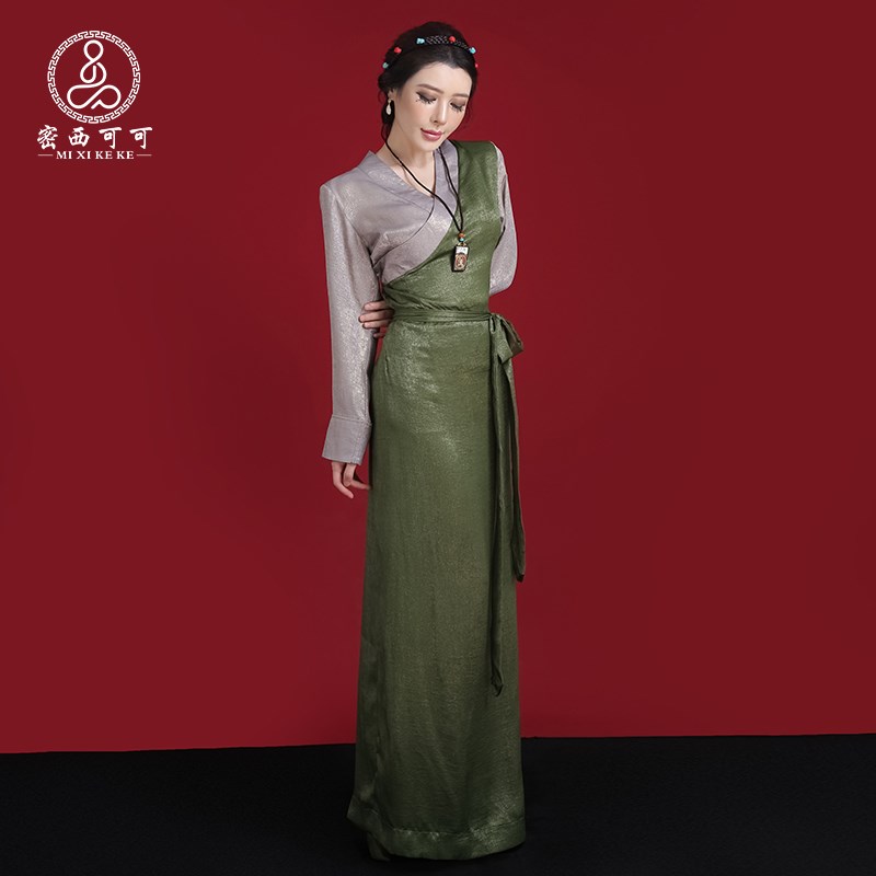 藏装女新款藏式西藏服藏族服装改良版拼接拉萨服博拉民Y族风旅拍