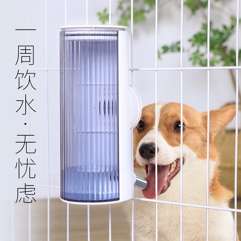 爆款猫饮水器悬挂宠物水壶不湿嘴狗喝水器滚珠舔舐喂水猫用品塑料