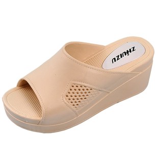 高跟拖鞋女2024新款夏季外穿增高厚底居家居34码防滑塑料软底凉拖