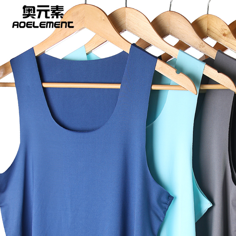 男士背心冰丝无痕健身夏季