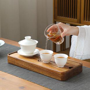 茶盘客厅家用室外干炮轻奢实木茶台托盘 木质小型储水式