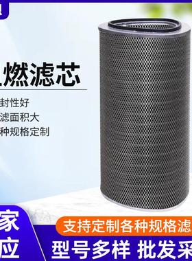 阻燃滤芯04584椭圆镀锌抗静电除尘04077粉尘油雾过滤除尘器