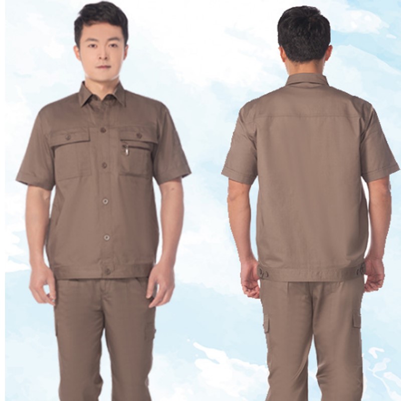 头号标兵6013夏季工作服短长袖套装工人车间薄款夏装工人厂服定制