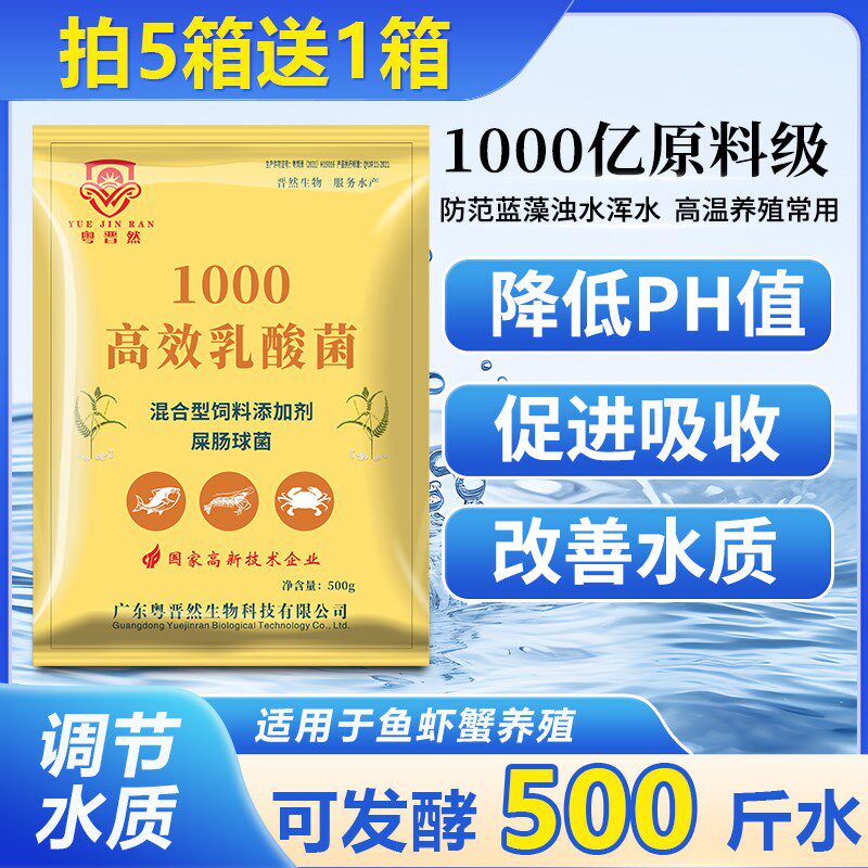 1000亿乳酸菌原料级水产养殖快速拌料泼水调水降PH值农用产品