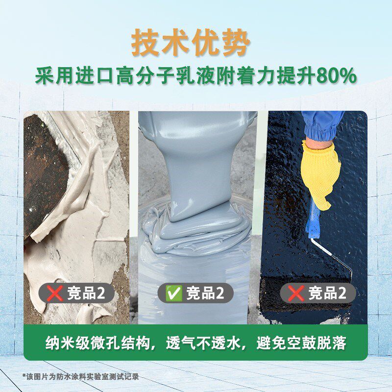 【爆款】美惠屋顶防水补漏材料房顶楼顶裂缝渗水屋外墙防水涂
