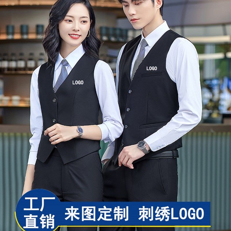 职业装马甲正装桌球酒店酒吧KTV台球俱乐部马夹工作服定制绣LOGO,男装,常规马甲,淘宝优惠券,粉丝福利购,淘宝优惠卷