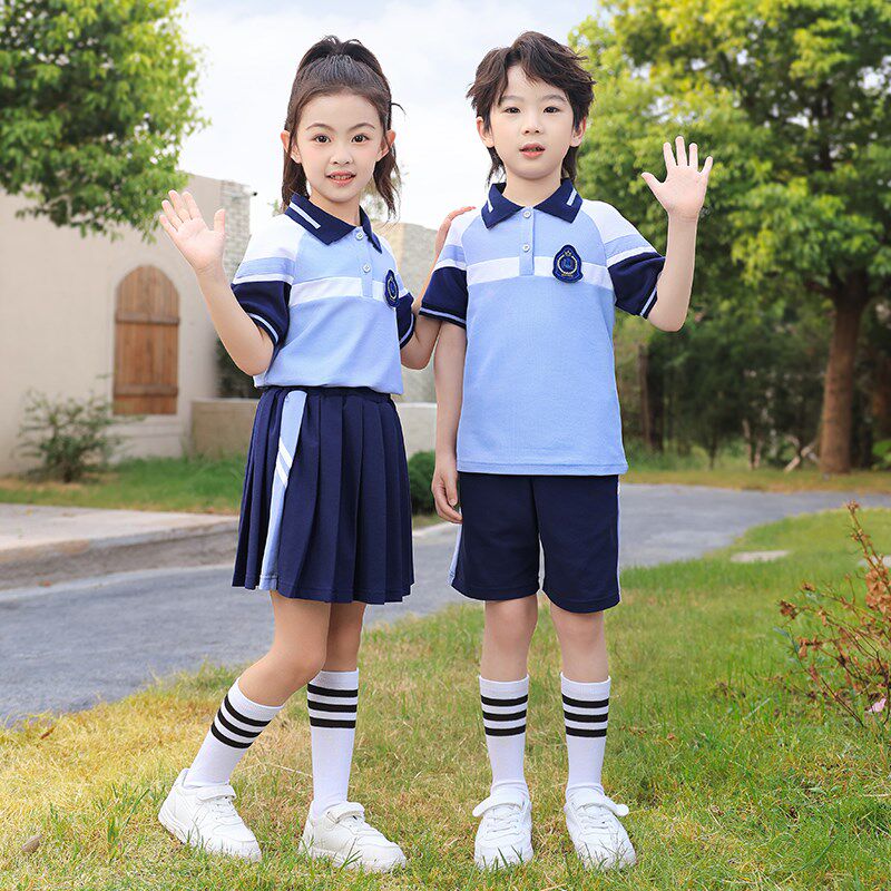 学院风蓝色棒球服校服小学生春秋冬装新款儿童班服四件套幼儿园服