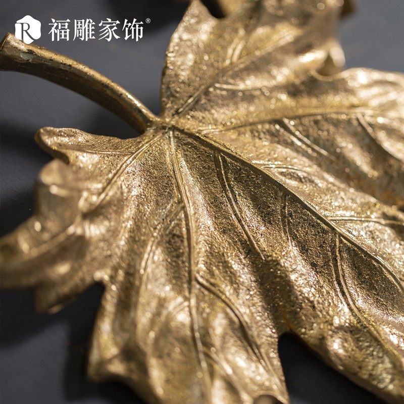 墙面挂饰电视背景墙装饰工业风客厅背景墙挂件立体金属树叶房间