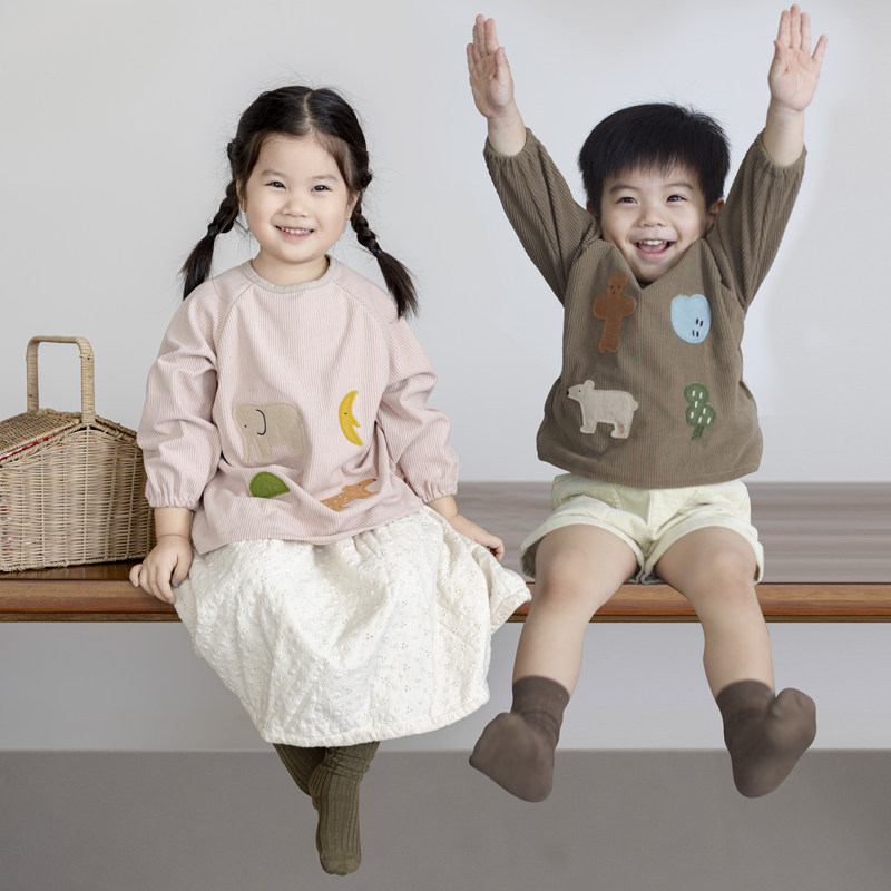 典举宝宝罩衣秋冬儿童幼儿园防水防脏吃饭围兜围裙婴儿辅食反穿衣