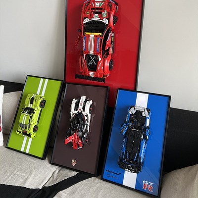 适用于高车积木42161 42162 42123 上墙相框挂墙展示装饰背景板