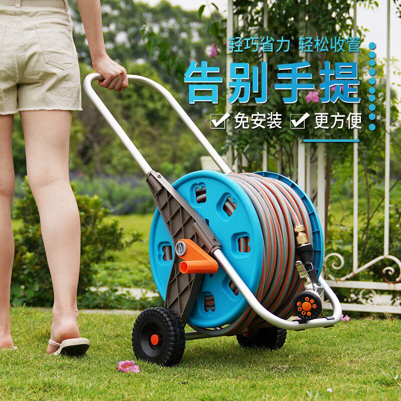 家用花园庭院浇花水管园林软z管喷头高压洗车水枪免安装收纳套装