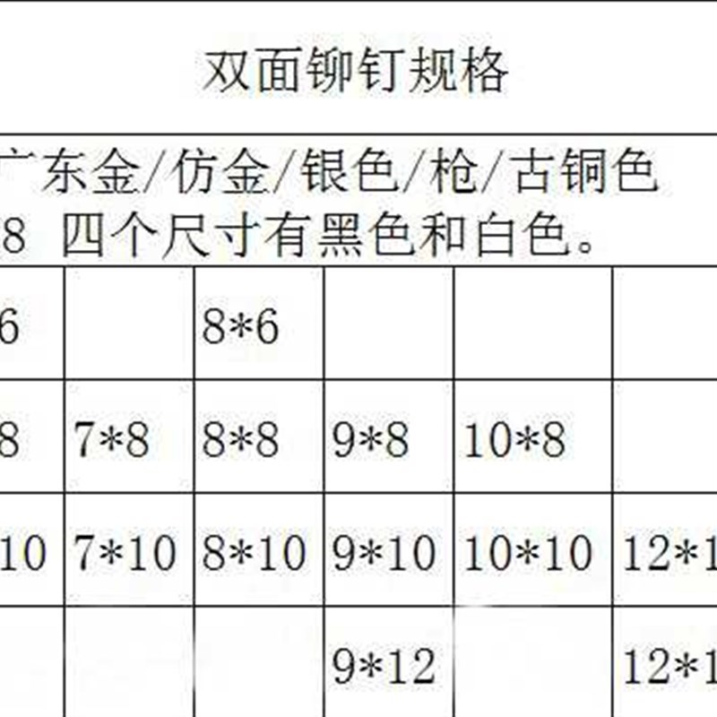 新款双面铆钉皮具箱包对敲平面撞钉固定配件字母铆钉手敲工具