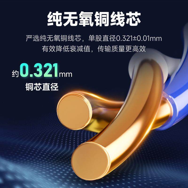 泛达超六类七类细成品网线非屏蔽家用电脑线万兆高速网线1米跳