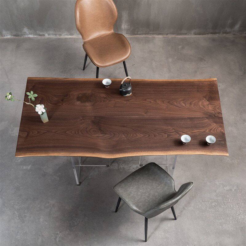 94号包邮送支架 H1988北美黑胡桃双拼165*H84*85*87*5.5原木大板