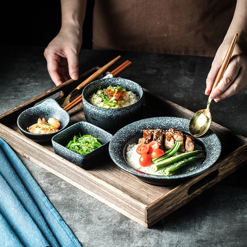 一人食套餐盘碟带汤盘 公t寓家用情侣个人餐具碗盘盘子一人份餐盘