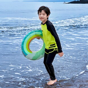 男童泳衣分体抗菌防晒泳装夏季2024新款儿童长袖长裤游泳套装夏装