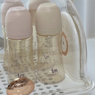 韩国ins宝宝餐具收纳盒婴儿奶瓶收纳箱防尘大容量辅食工具置物柜