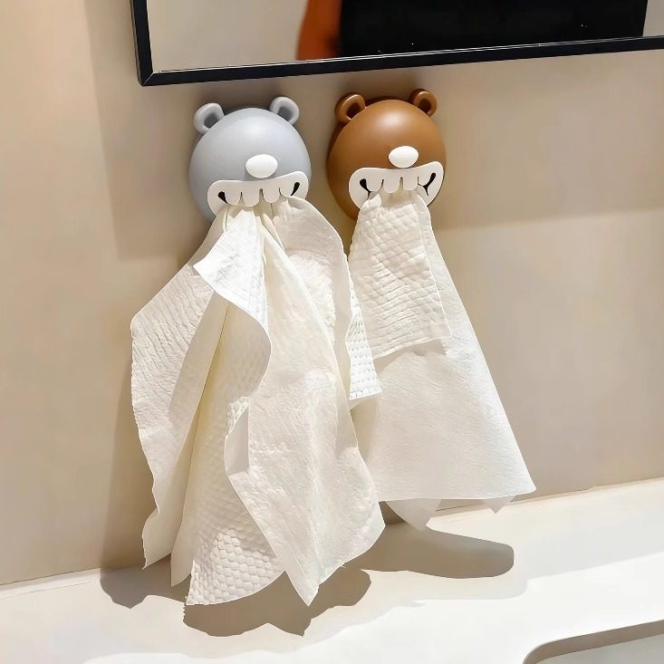 小怪兽洗脸巾收纳盒壁挂卫生间废弃棉柔巾擦脸巾面巾浴室毛巾架