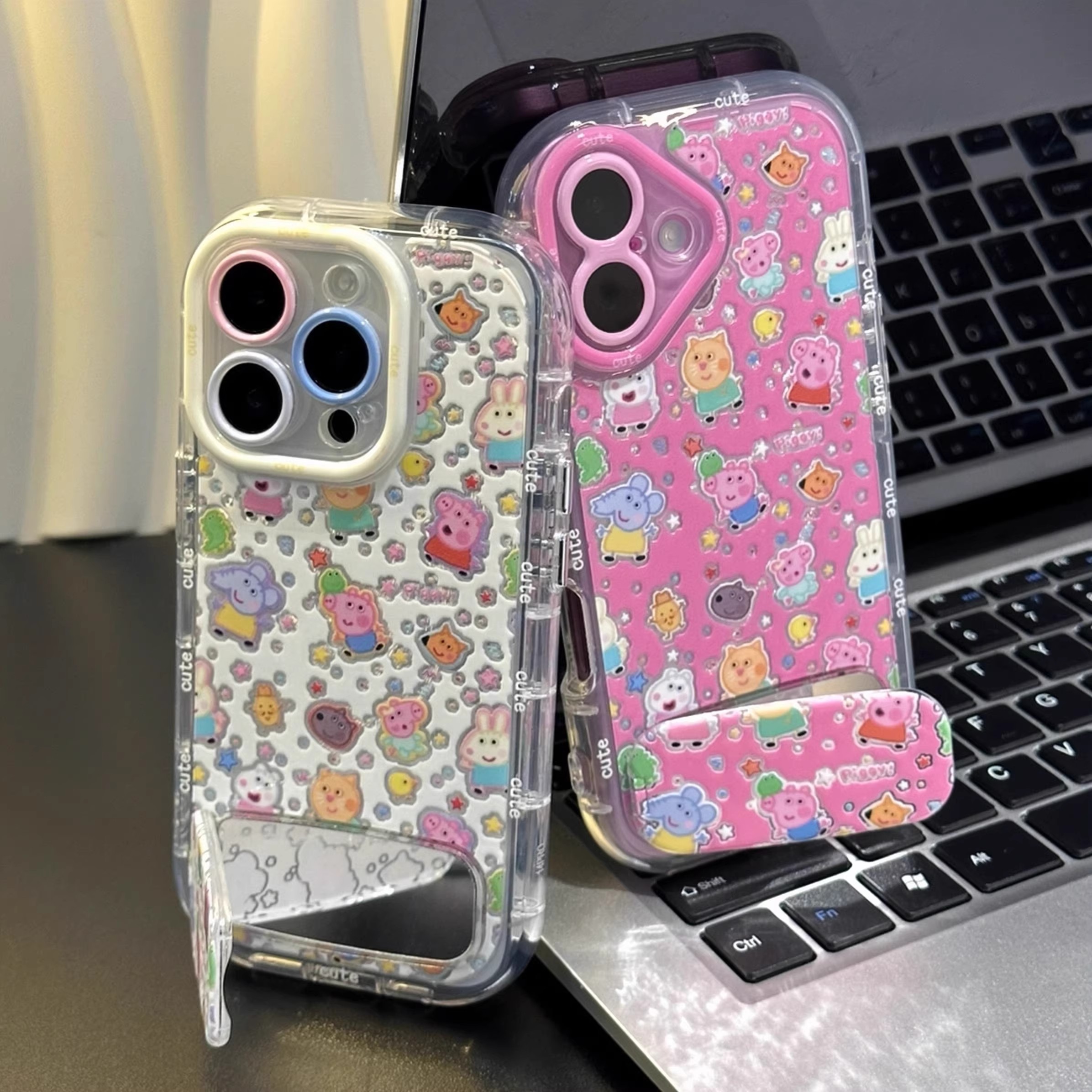 碎花佩奇适用苹果17系列手机壳