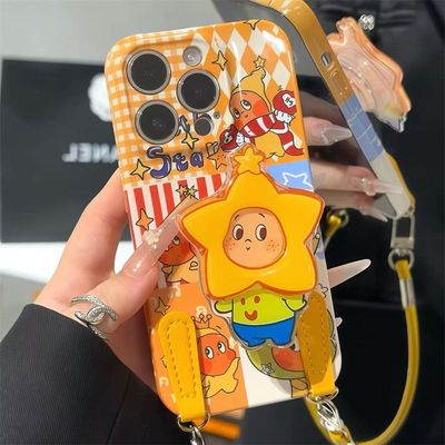 插画星星人适用苹果16pro手机壳iPhone15promax菲林14p13pm12x/xr/xs三星S24ultra23plus一加ACE3V5保护7套8