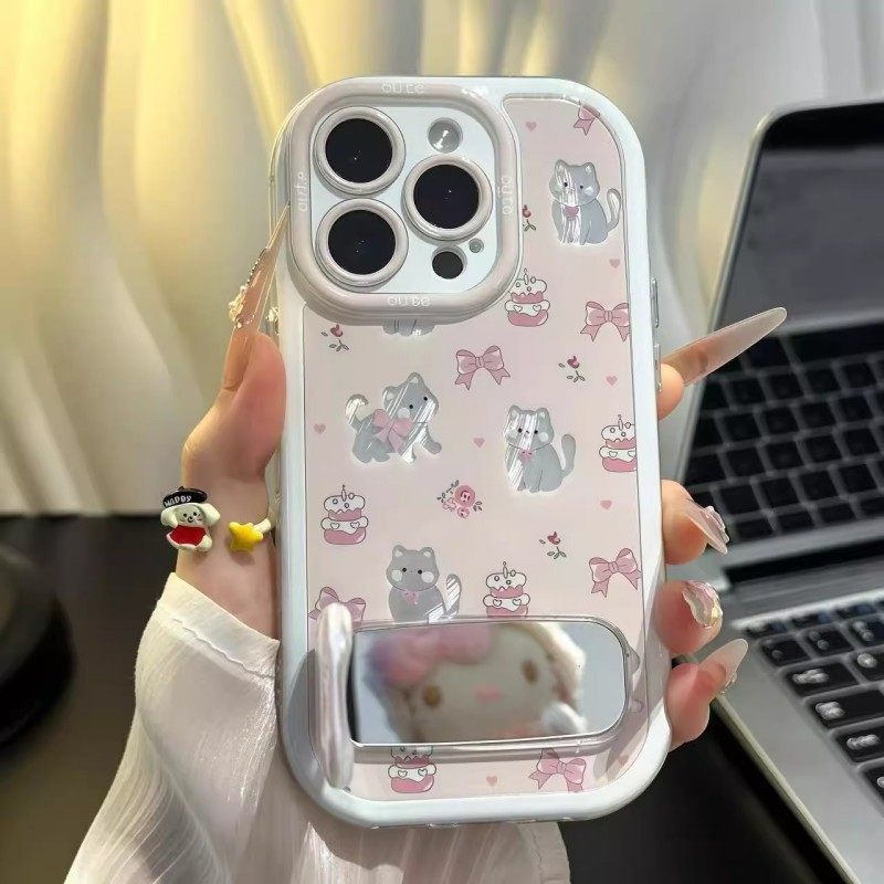 蝴蝶结猫咪适用苹果17PRO手机壳IPHONE15promax14plus13华为mate60pura70荣耀400magic7奶油羽纱nova12ultra