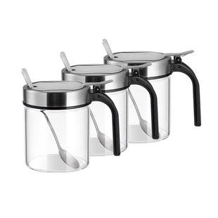 盐罐家用玻璃调料盒套装调味瓶调料味精胡椒罐作料盒调味罐子厨房